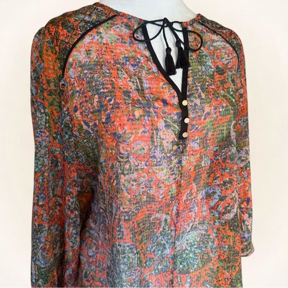Anthropologie Edme & Esyllte Boho Paisley Blouse | Size Medium
